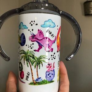 Colorful Dinosaur Sippy Cup